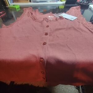 SO TANK TOP WITH LACE TRIM NWT
